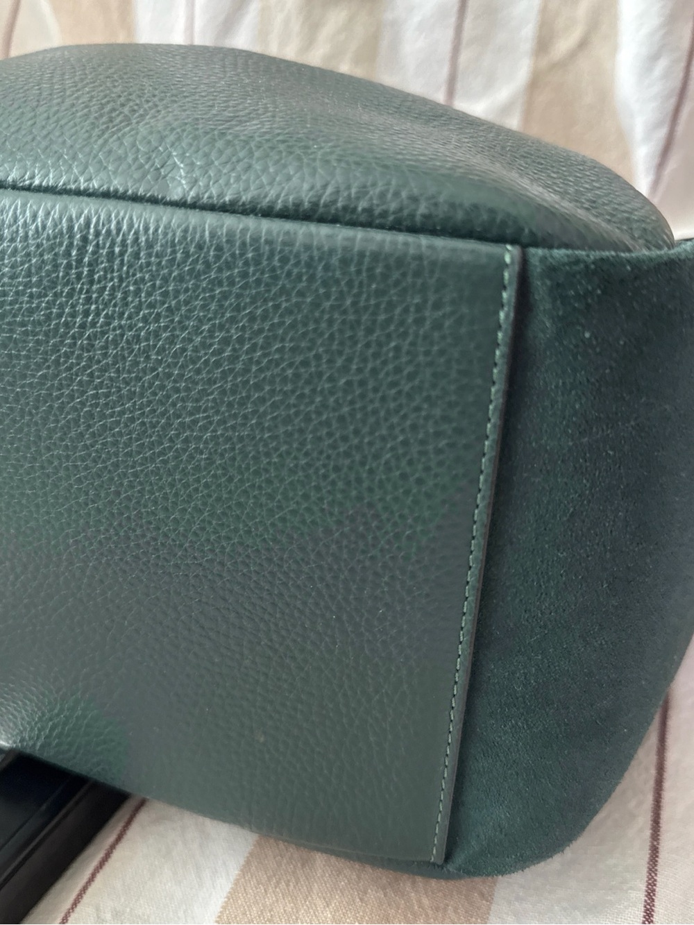COACH Pebbled Leather Shoulder Hobo in Forest Green - Picture 5 of 8